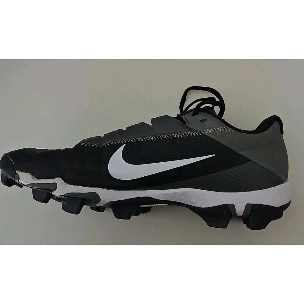 Nike Vapor Edge Shark 2 Mens Size 8 Black/White-Iron Grey Outdoor Football Cleat
